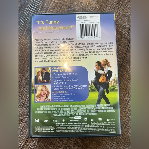 Raising Helen DVD – Kate Hudson & John Corbett 💁‍♀️ - Picture 2 of 2